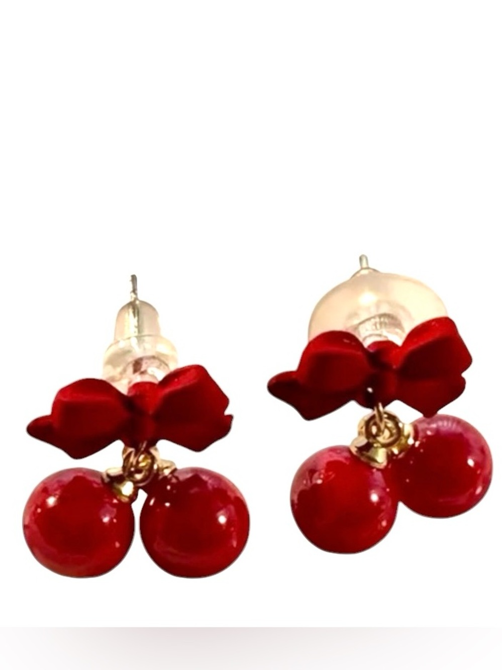 Boutique Red Bow Stud Earrings - NWT